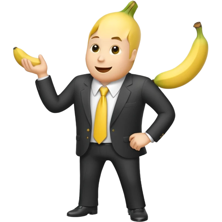 Banana in professional look emoji