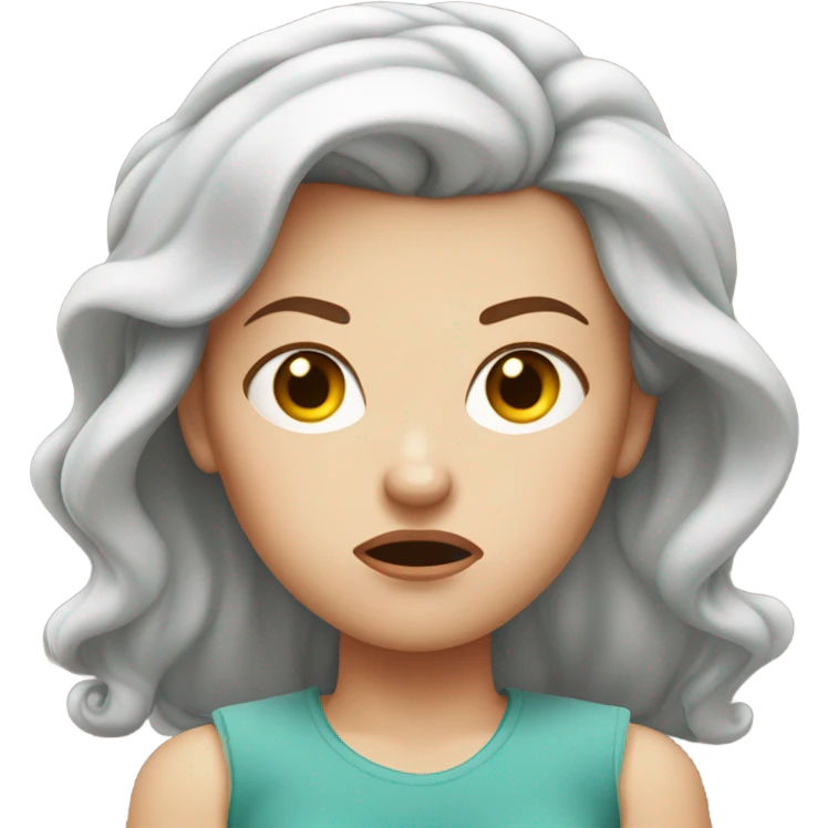 Red hair white girl angry  emoji