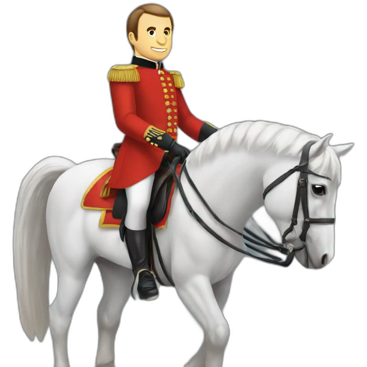Macron sur cheval emoji