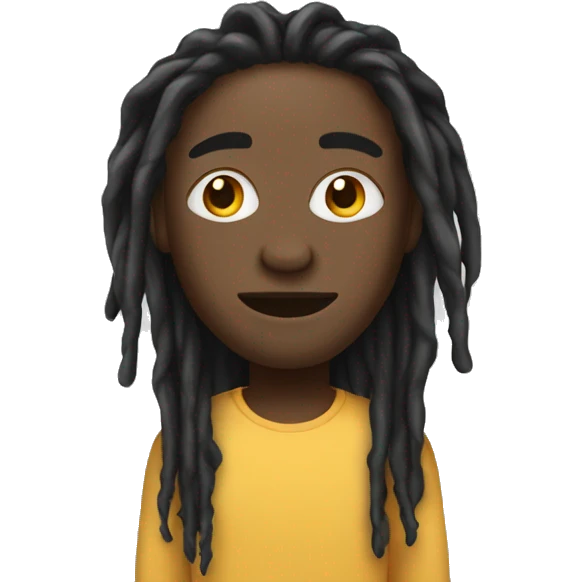 black person with dreads shaking head emoji