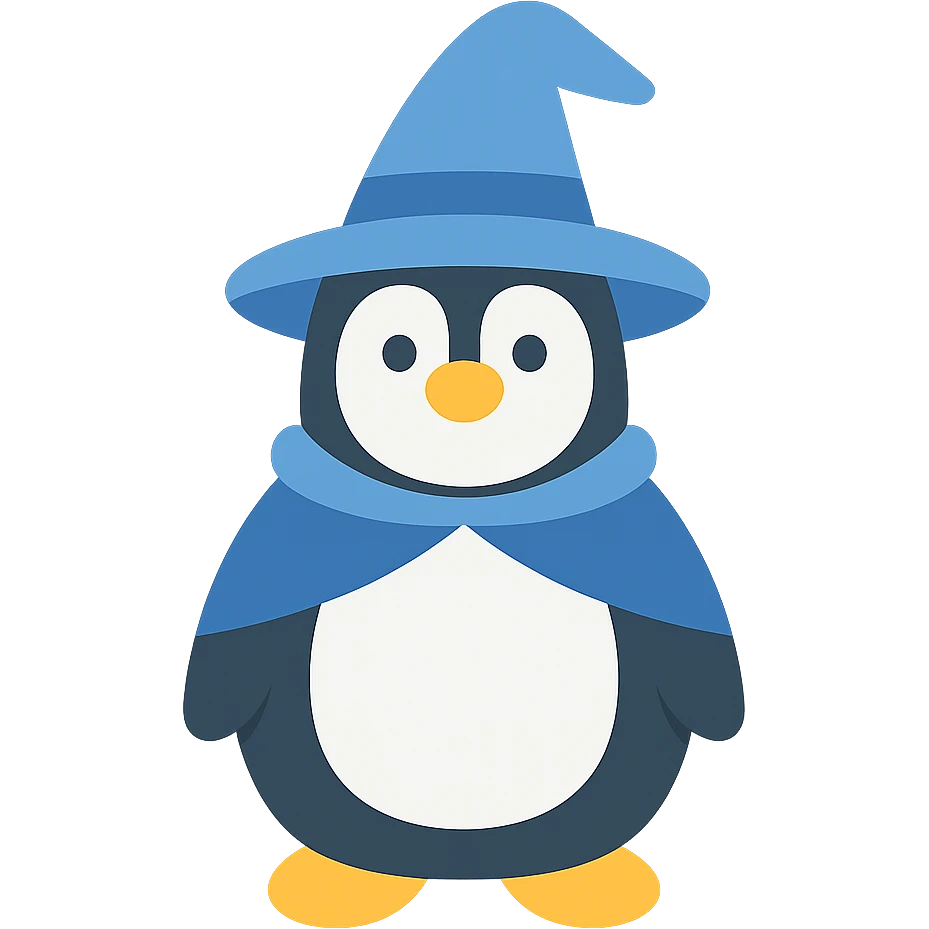 A wizard penguin emoji