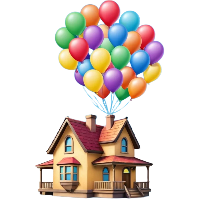 disneys "UP" house with the ballon’s emoji