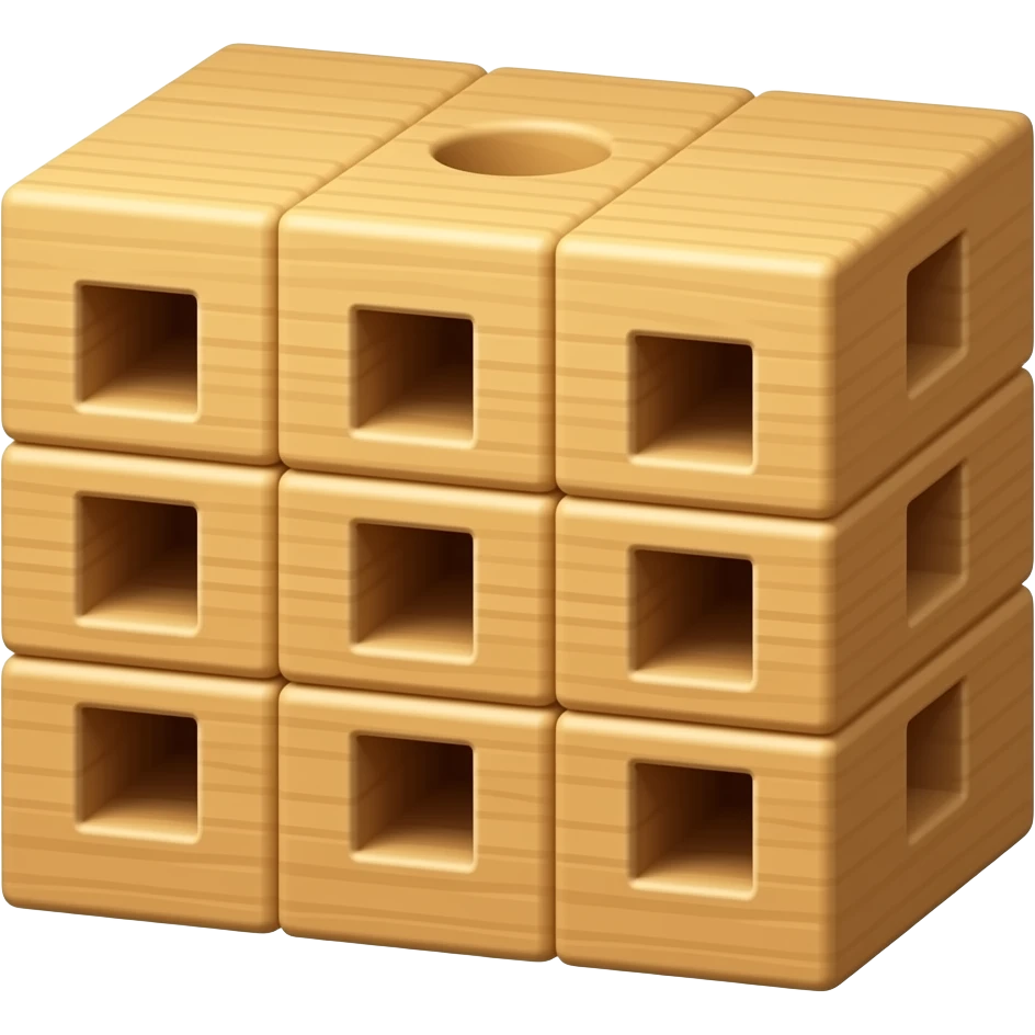 Wooden building blocks emoji