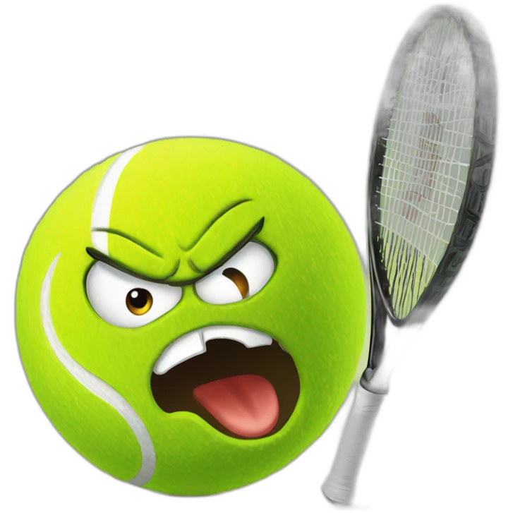 angry tennis ball emoji