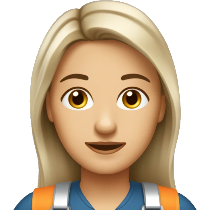 Profesional de la construcción mujer: tono de piel claro y pelo tubio largo onduladoEmoji 👷🏻‍♀️ emoji