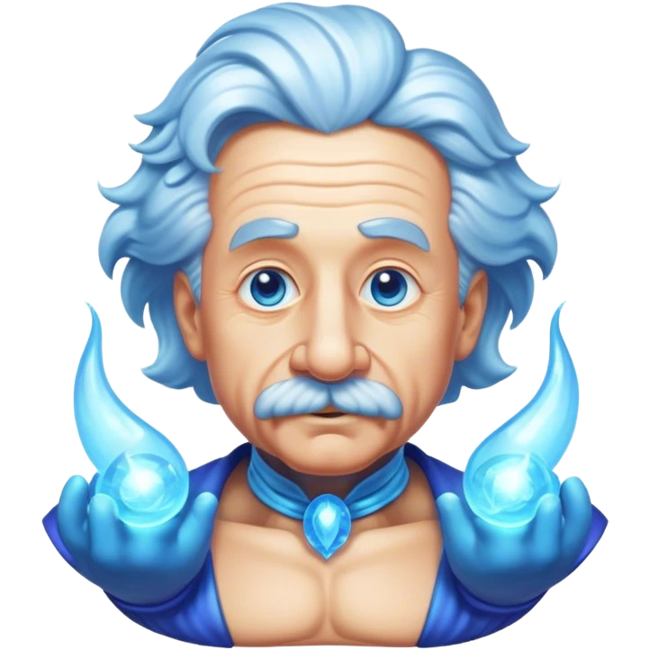 einstein as a blue genie  emoji