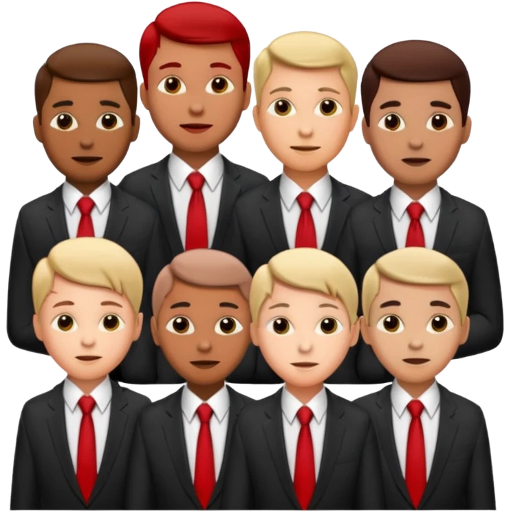 people with red ties emoji