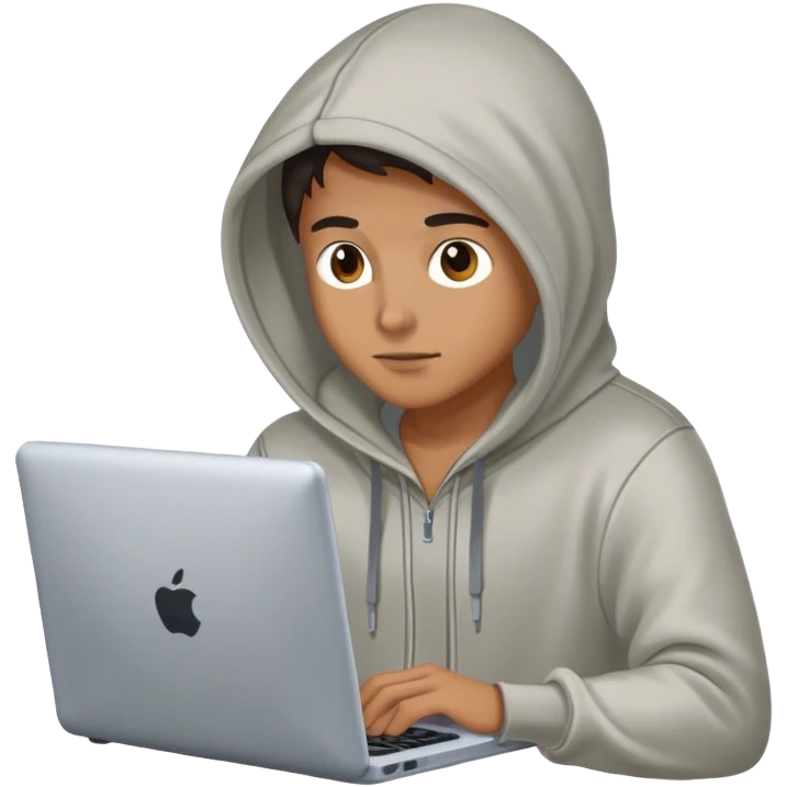 hoodie computer hacker emoji