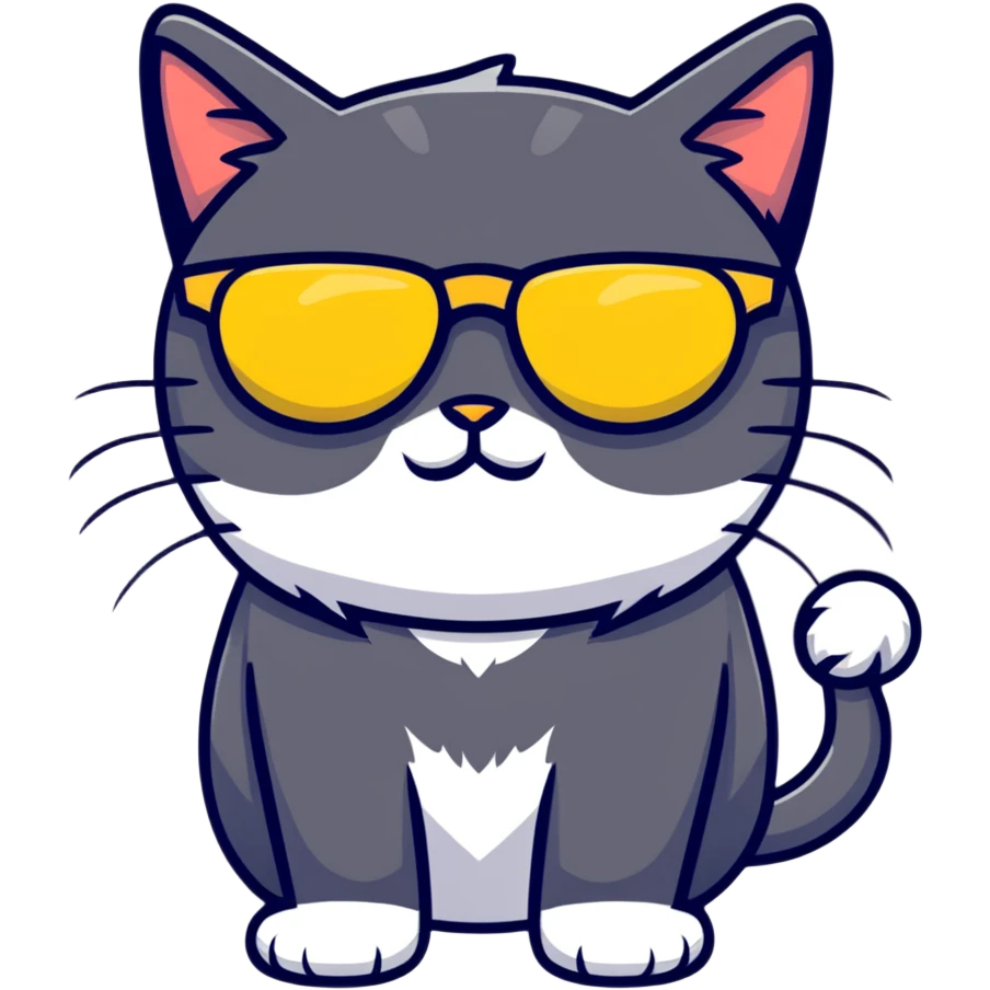 Cat with sunglasses emoji
