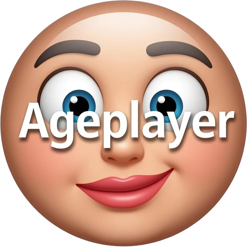 make a naughty sexual and seductive that just says the word "Ageplayer" emoji