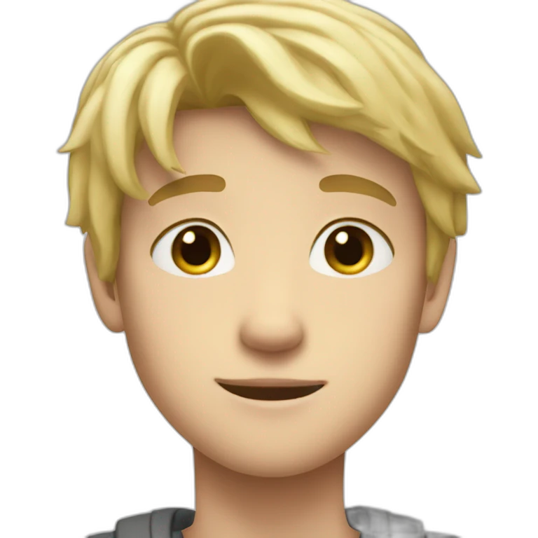 Blond boy grey eyes adrien  emoji