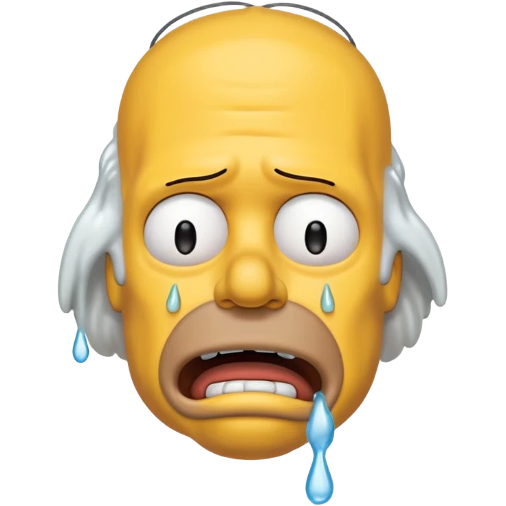 Homer Simpson qui pleure emoji