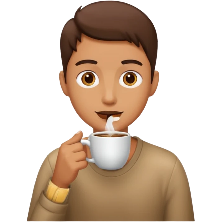Person drinking coffee emoji