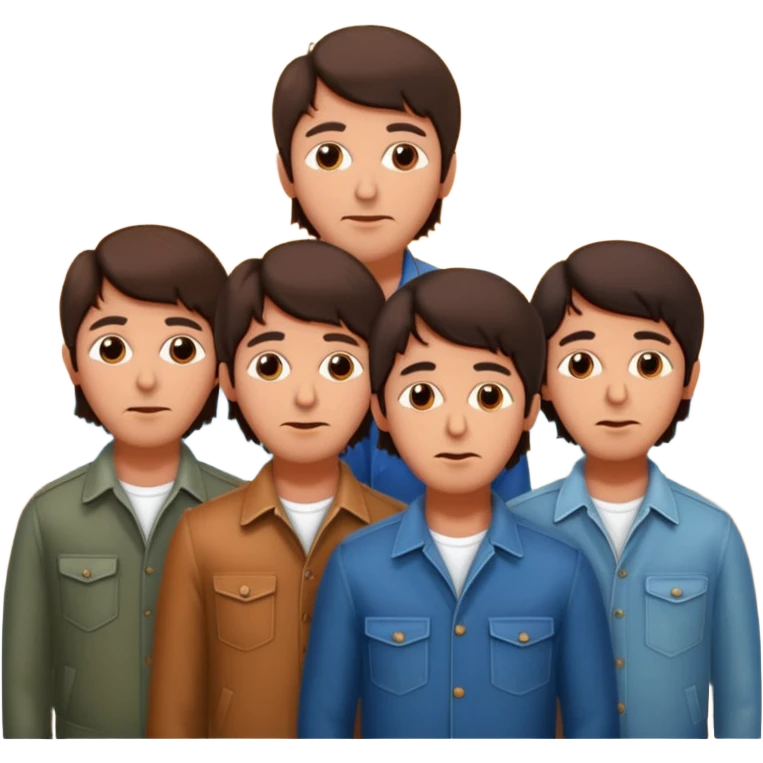 the Beatles watching sunset emoji