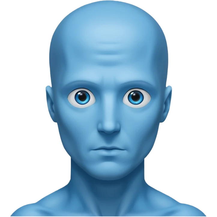 Dr. Manhattan, eyes completely blank emoji