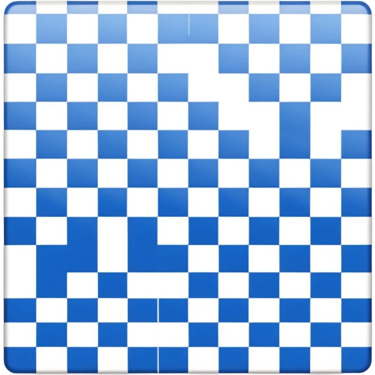 A square blue and check emoji
