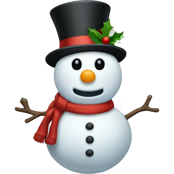 full body christmas hat snowman emoji