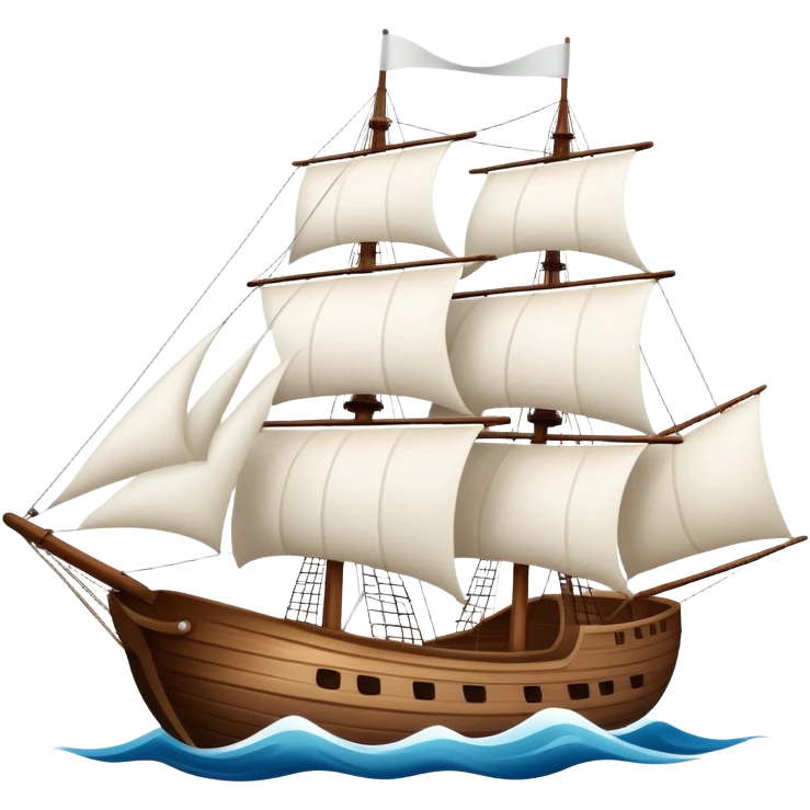 sailing ship with sails emoji