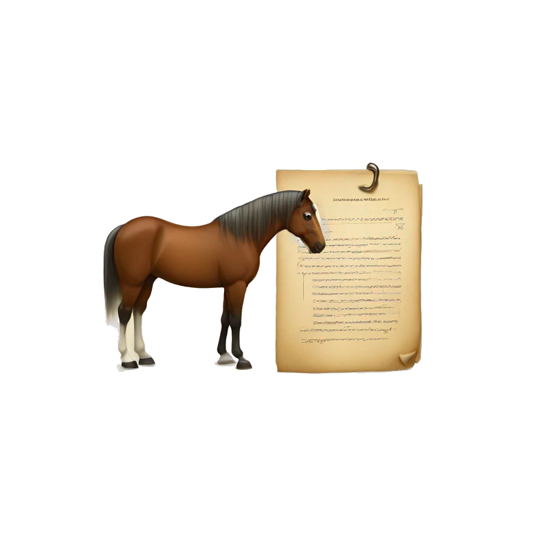 horse and contract emoji