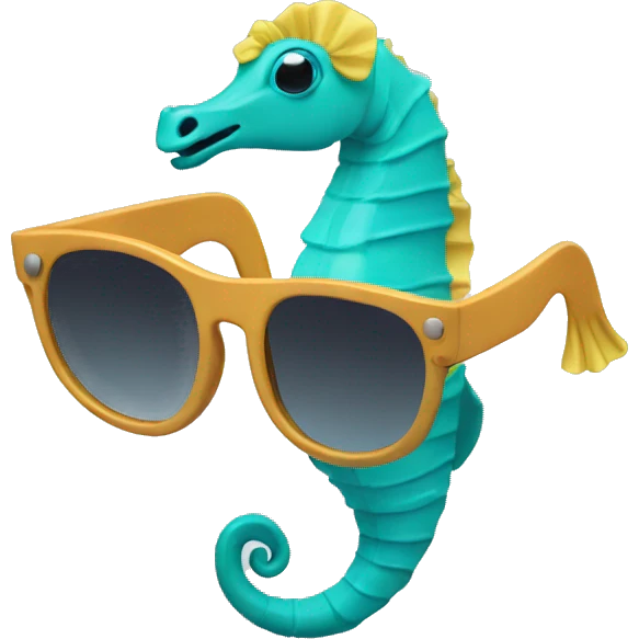 sea horse sunglasses emoji
