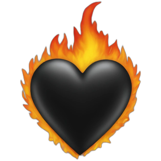 fire black heart emoji