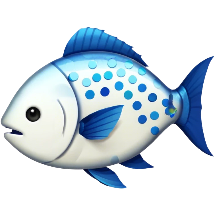 white colored pixel fish confetti cute emoji