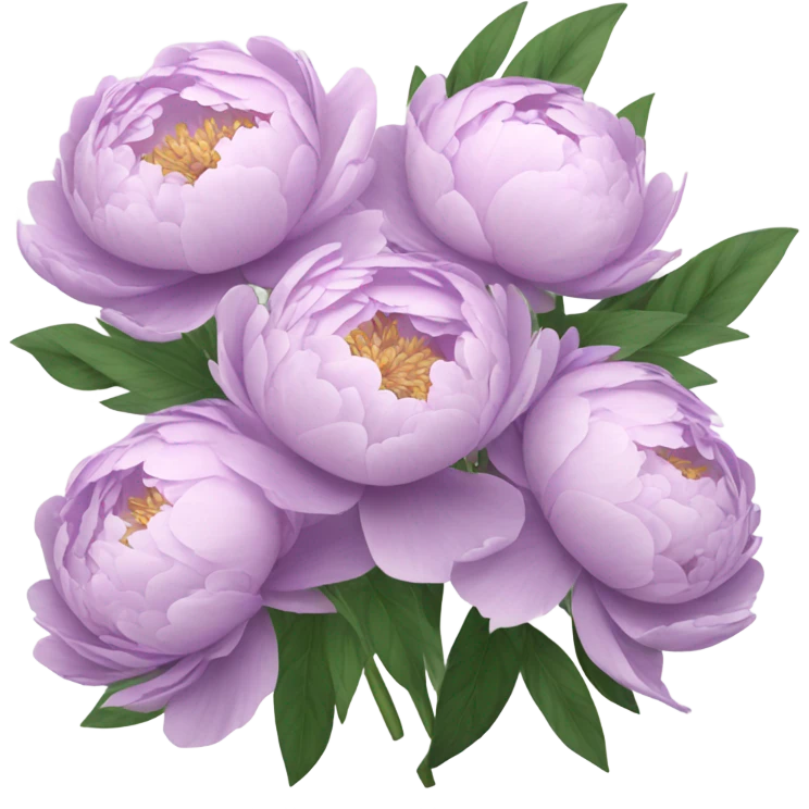 Light purple peonies bouquet  emoji