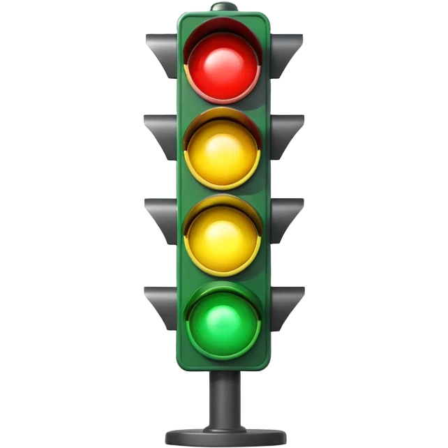 isometria illustrazione 3d Semaforo emoji
