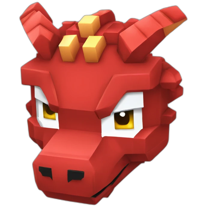 Pixelmon Minecraft Head Skin Red dragon emoji