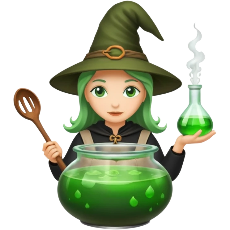 green witch cooking potion emoji