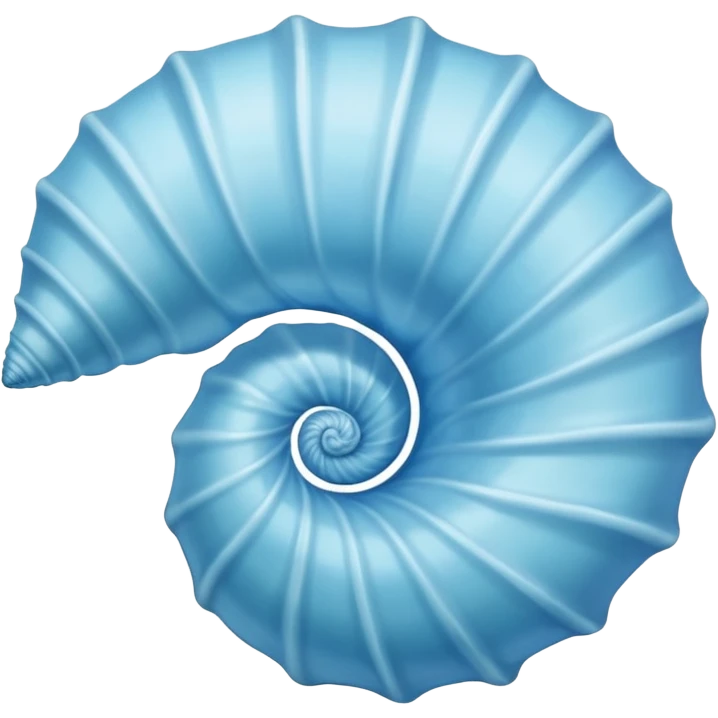 light blue conch shell with subtle shine emoji