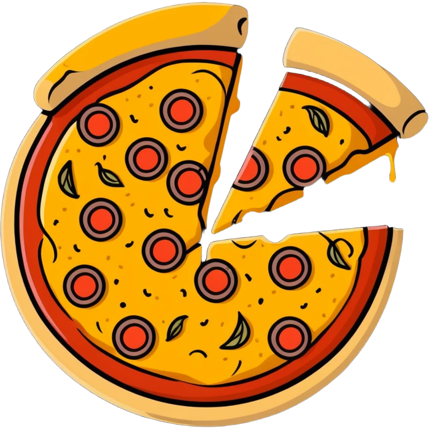 Extravagant gourmet pizza with gold leaf, wagyu beef, and truffle shavings emoji