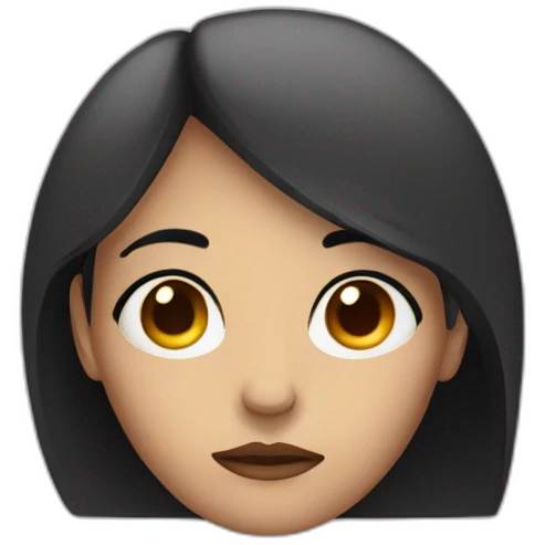 depressed woman dead eyes emoji