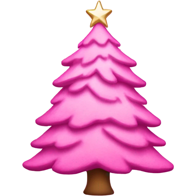 Pink Christmas tree emoji
