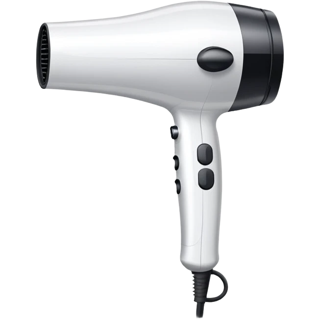 all white image hair dryer emoji