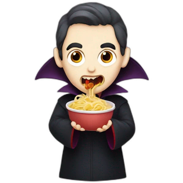 vampire eating pastas  emoji