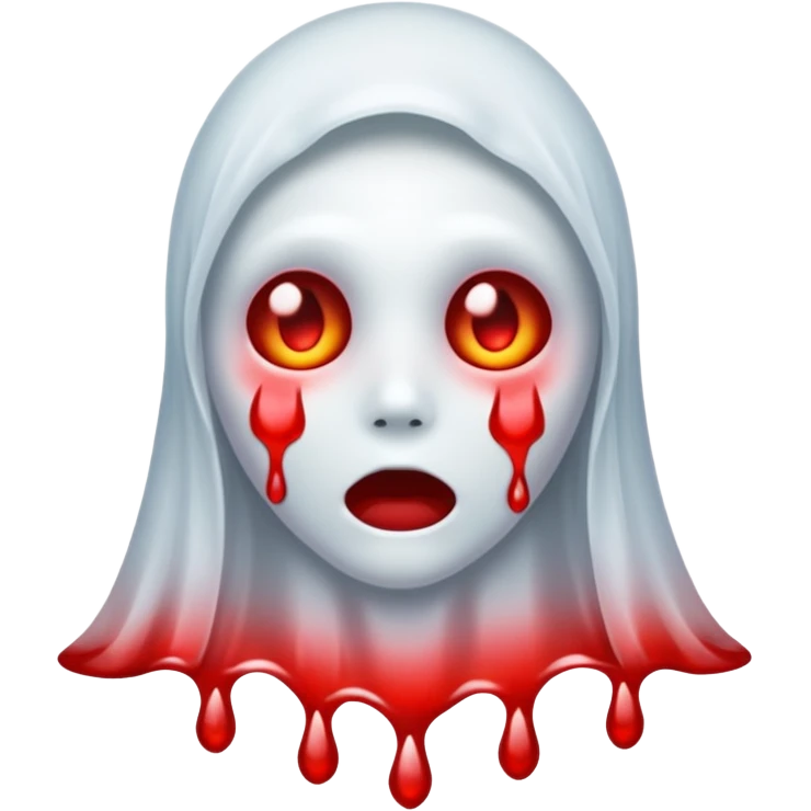ghost with blood drops emoji