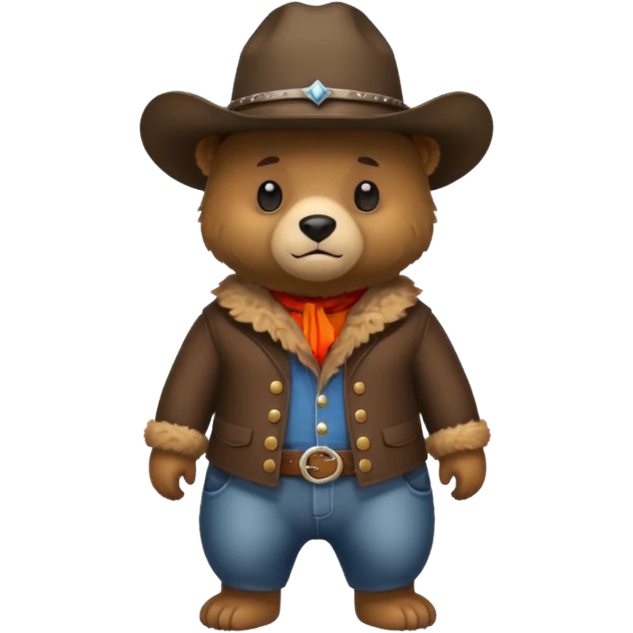 bear with cowboy hat emoji