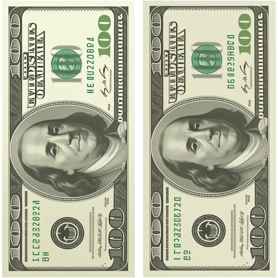 10 Hundred dollar bills emoji