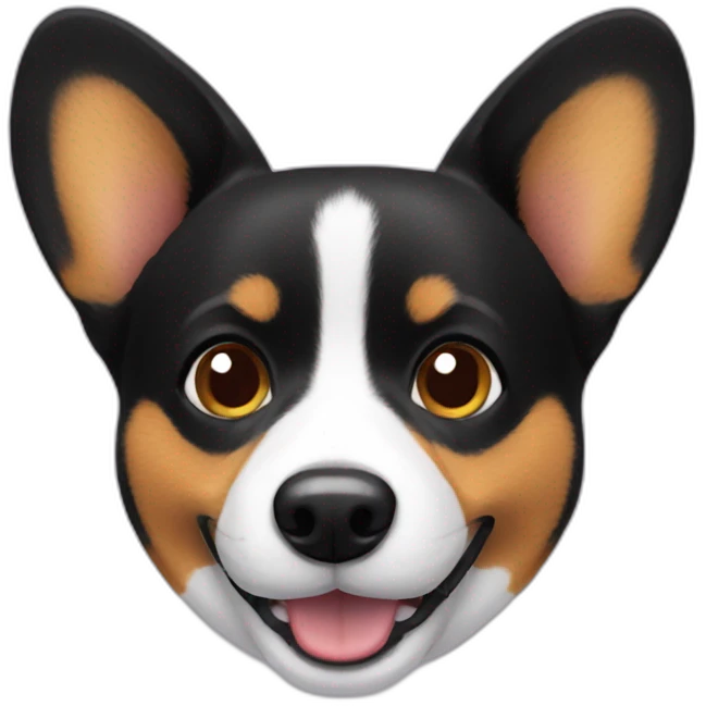black corgi face emoji