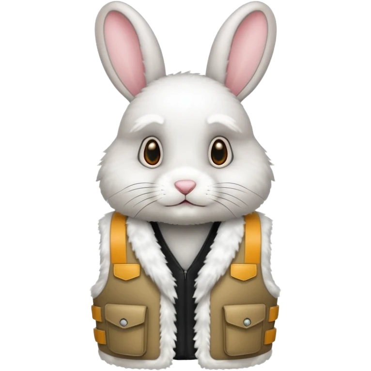 rabbit wearing bullet proof emoji