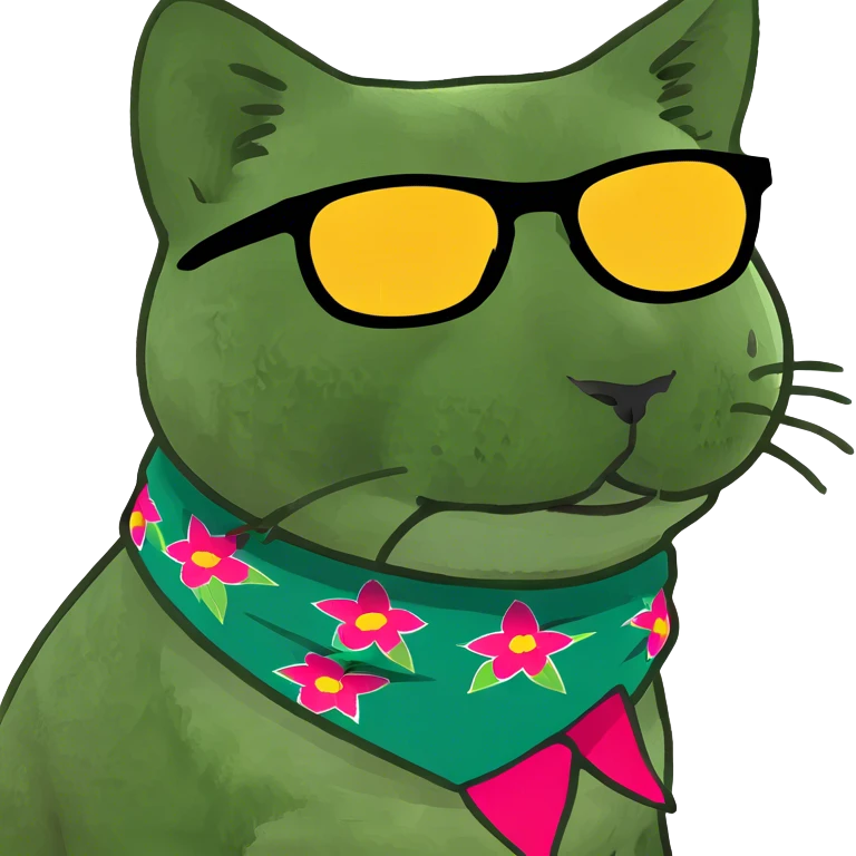 Cat with sunglasses emoji