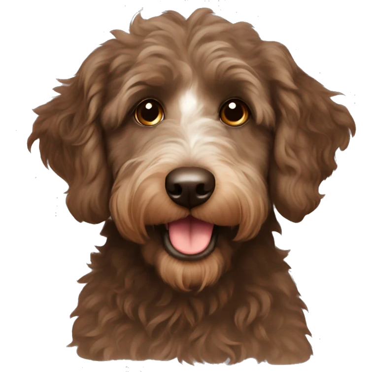 Brown aussiedoodle  emoji