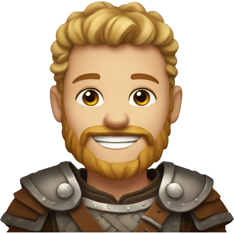 young viking smiling emoji