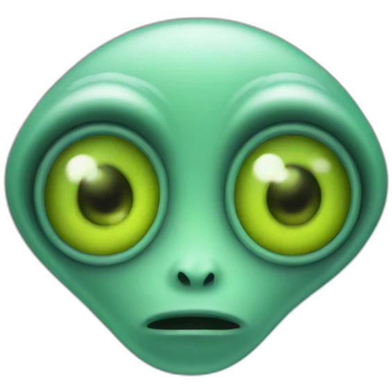 Alien with three eyes emoji