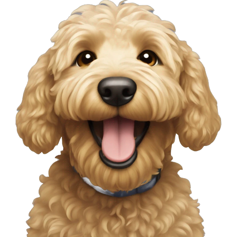 Goldendoodle smiling emoji