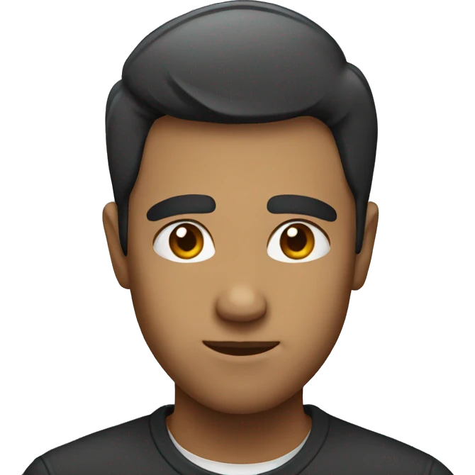 Straight face emoji