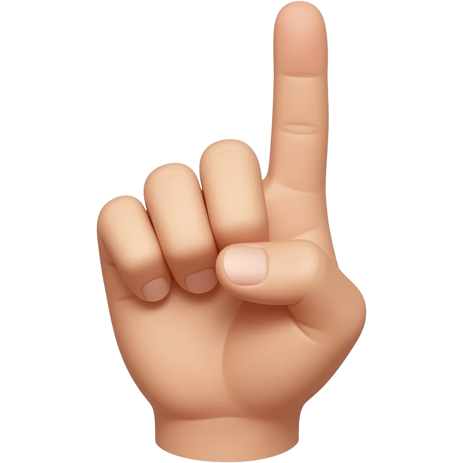 Middle finder bend and all other fingers open one hand emoji