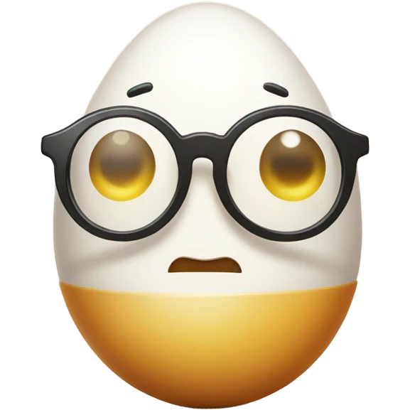 egg wearing glasses emoji