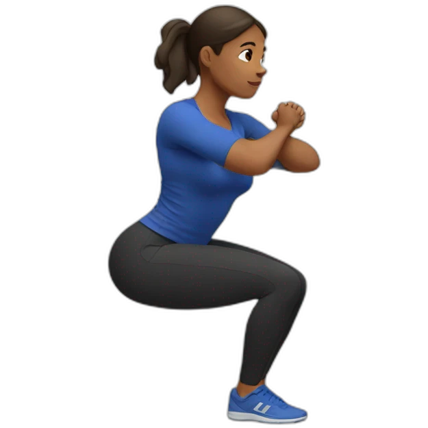  woman doing squat emoji